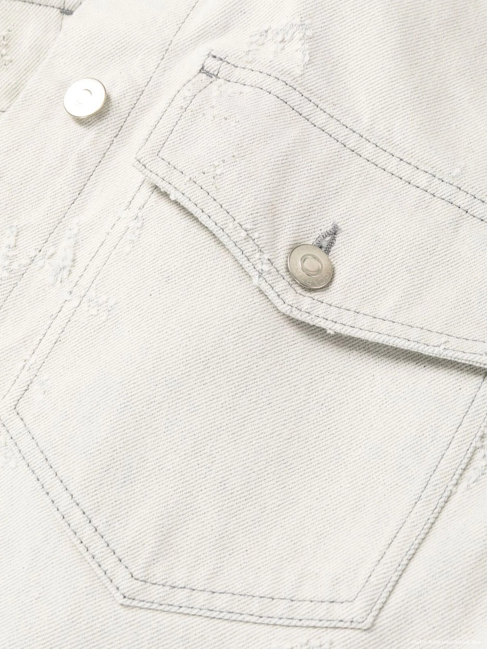 Cheap Stella Women McCartney embroidered-detail denim shirt 0825